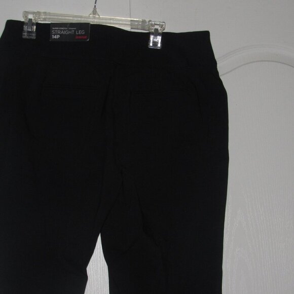 NWT AVENUE Straight Leg Super Stretch Trouser Black Career Pants Size 14 Petite - Picture 4 of 7